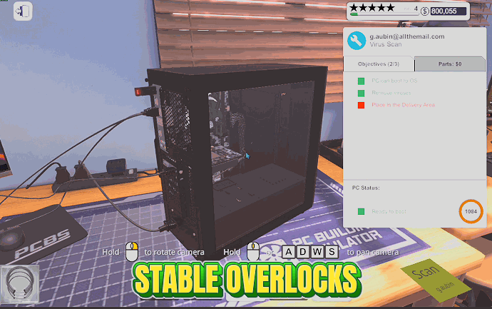 PC Building Simulator — Golden Sample (Stable Overclocks)